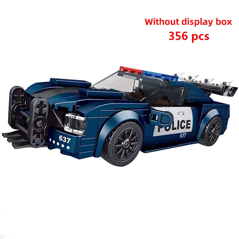 Technical Moc Car City Speed Champion Sports Car Racing Vehicle Building Blocks Brick Educational Construction Toys