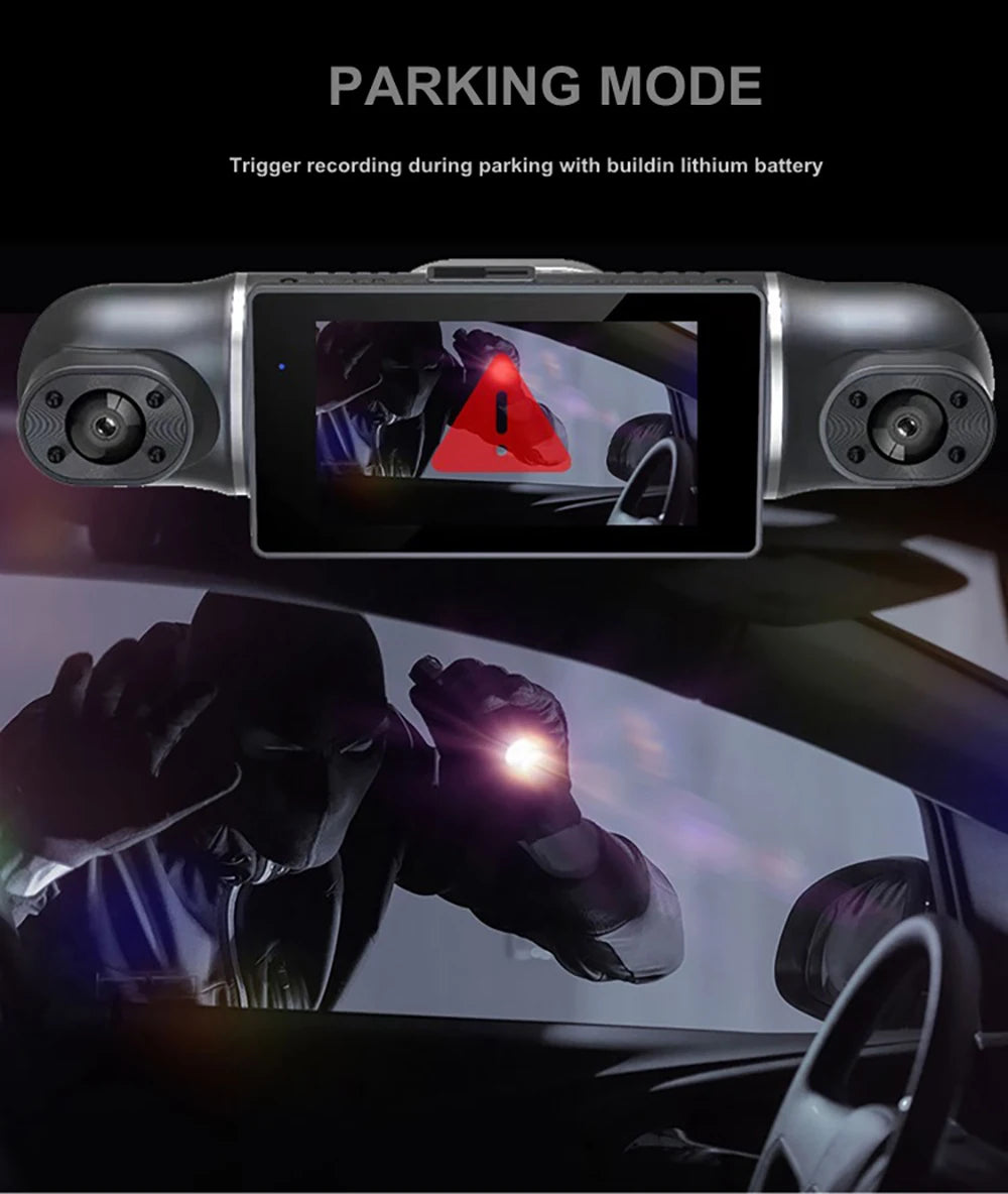 Grabadora de video DVR para automóvil de 4 lentes 1080P con control por aplicación WIFI, cámara de tablero de 360 grados, visión nocturna, cámara de visión trasera delantera izquierda y derecha para automóvil
