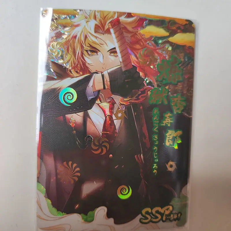 Anime Demon Slayer Kamado Nezuko Agatsuma Zenitsu Douma Akaza Sp Ssp Card Game Collection Rare Card Boy Birthday Present