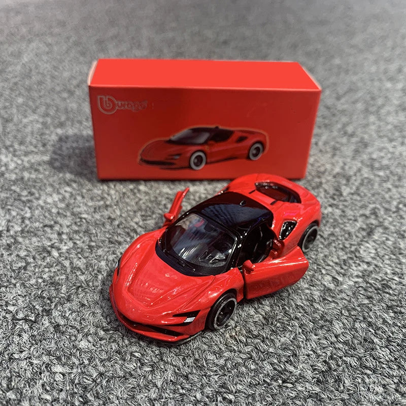 1/64 Simulated Parking Lot Model Classic Static Car Bburago Alloy Diecasting Vehicles Miniature Scene Assembly Display Frame Toy