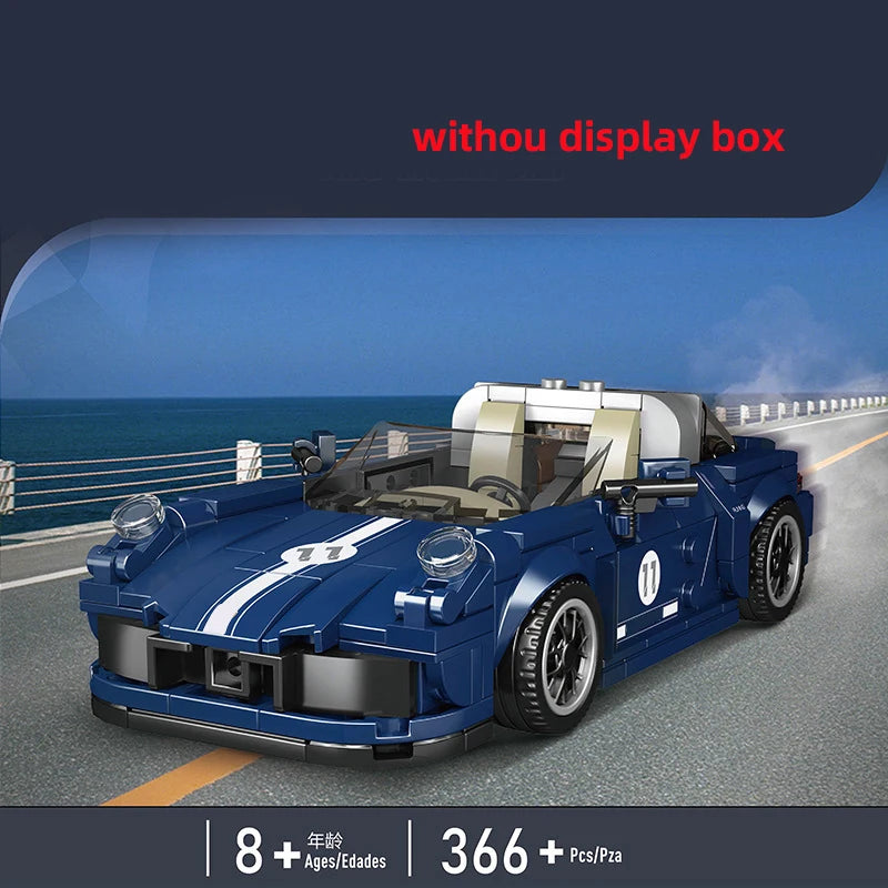 Technical Moc Car City Speed Champion Sports Car Racing Vehicle Building Blocks Brick Educational Construction Toys