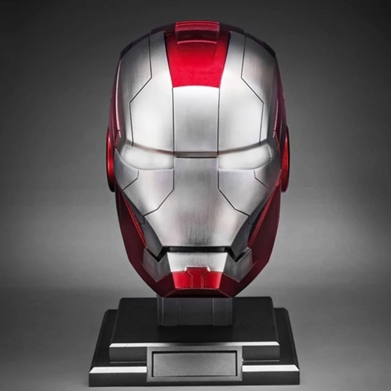 Avenger Iron Man Mk-5 Helmet Electric 1/1 Mk5 Helmet Remote & Voice Control Cosplay Light Led Ironman Action Figure Toys Gifts
