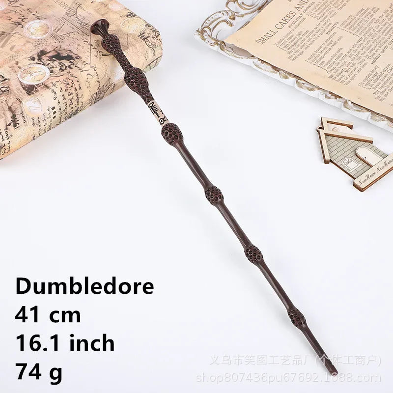 36 Styles Harry Magic Wand Resin Material Built in Steel Core Dumbledore Staff Cosplay Voldemort Props Christmas Gift Kid