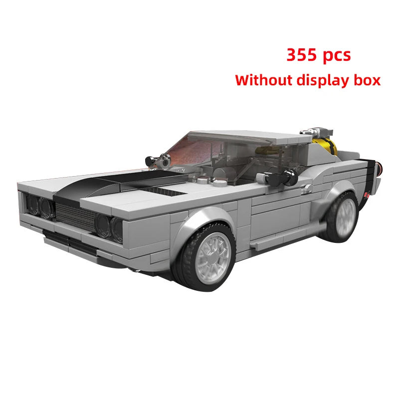 Technical Moc Car City Speed Champion Sports Car Racing Vehicle Building Blocks Brick Educational Construction Toys