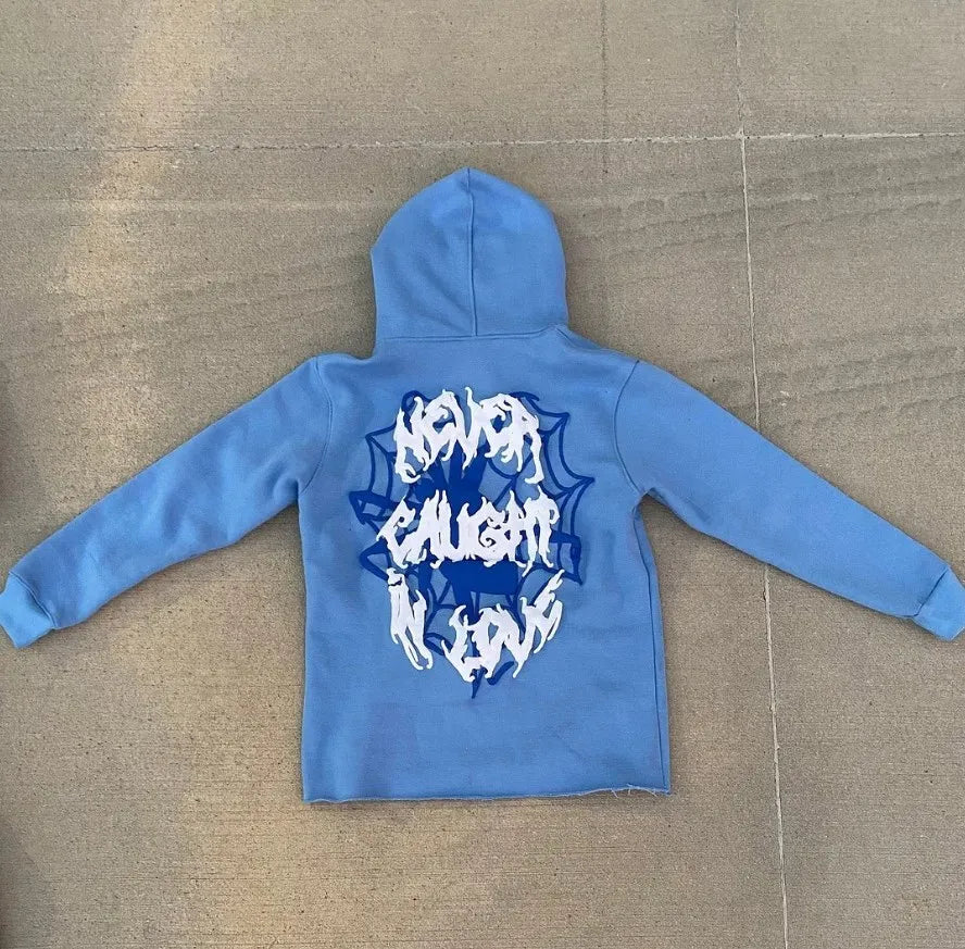 Sudadera con capucha con estampado de araña Y2k para hombre y mujer, estilo hip hop, chaqueta de manga larga, abrigos, top, sudadera con capucha holgada informal de otoño e invierno de estilo Harajuku