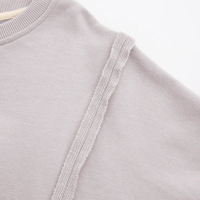 Oversized 100% Cotton Women Sweatshirts Long Sleeve Patchwork Open Side Streetwear Harajuku Pullovers Autumn Clothes For Women