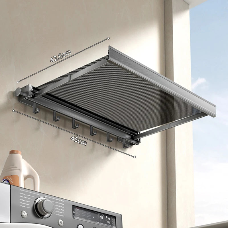 No Drill- Shelf Foldable Wall Shelves Holder Organizer Retractable Laundry Drying Storage Racks Gap Shelf For Bathroom Balcony
