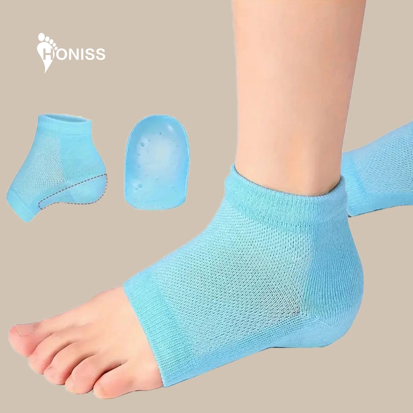 Thickened Rizzsoles Height Max Socks Sports Anti-slip SEBS Shoe Lift 2.5/3.5cm Invisible Heel Lift Women Men