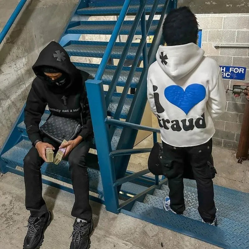 Sudadera con capucha para hombre y mujer, estilo hip hop, con estampado gráfico de letras, estilo Y2K, de gran tamaño, estilo Harajuku, chaqueta gótica, abrigos, ropa