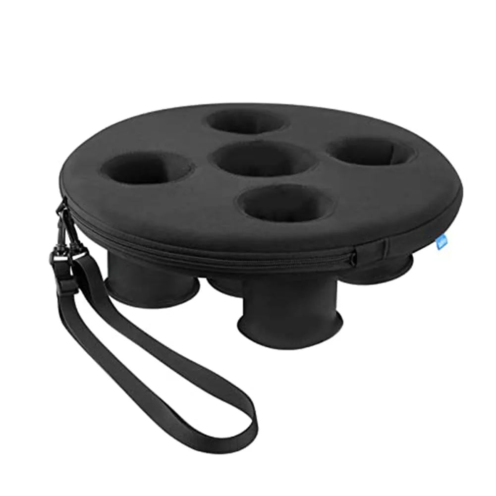 Bucket Cup Holder Floating Inflatable Pool Drink Holder With 5 Holes Float Beer Drink Tray For Swimming Party Cooler Table Parts
