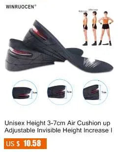 3-9cm Height Increase Insoles for Men Women Elevator Shoes Cushion Unisex Sneakers Heel Lifting Insert Heighten Insoles