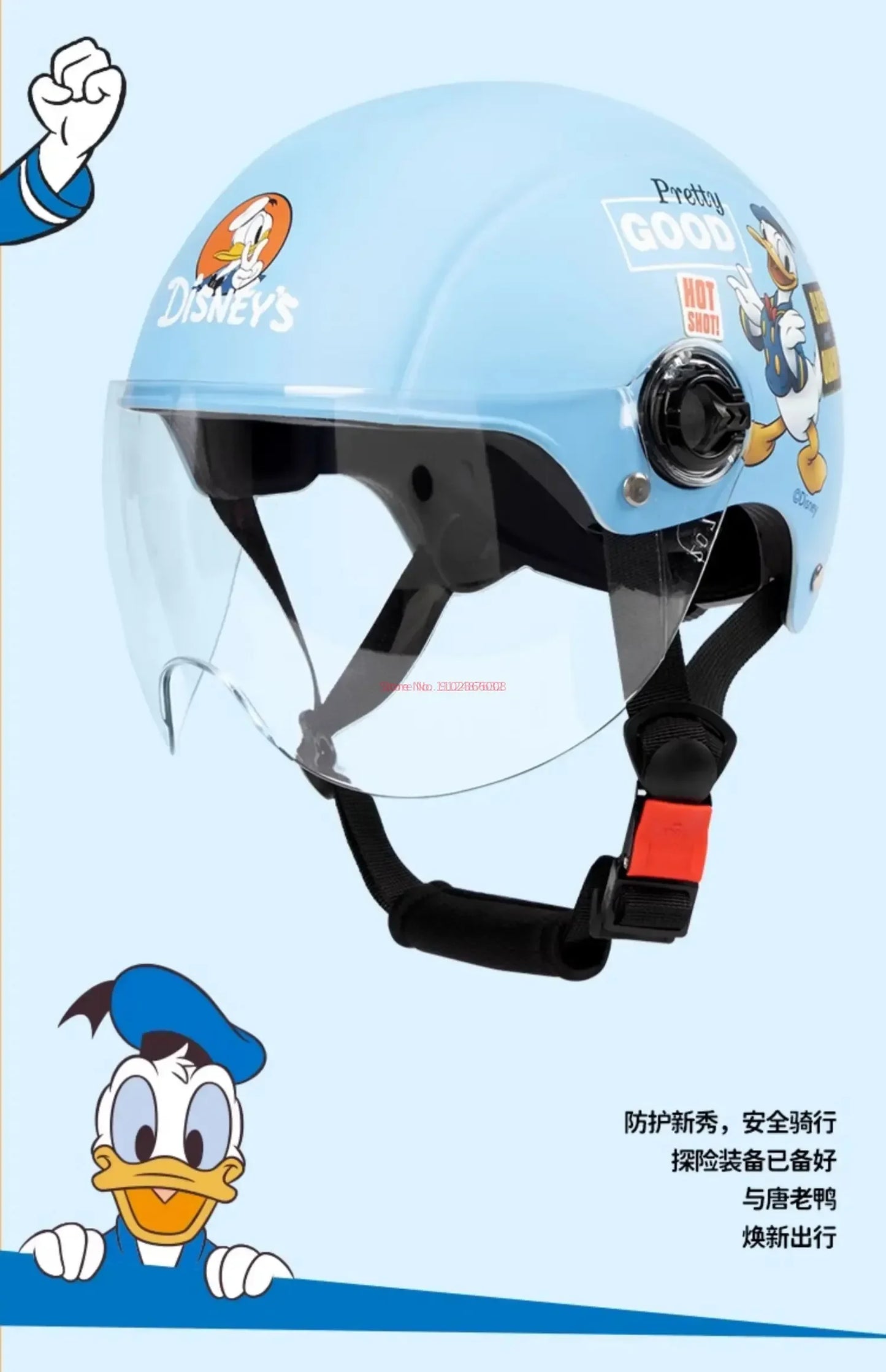 Summer Disney Donald Duck Motorcycle Super Light Open Face Helmet For Children Adult Helmet Safety Protective Helmet Gift Toy