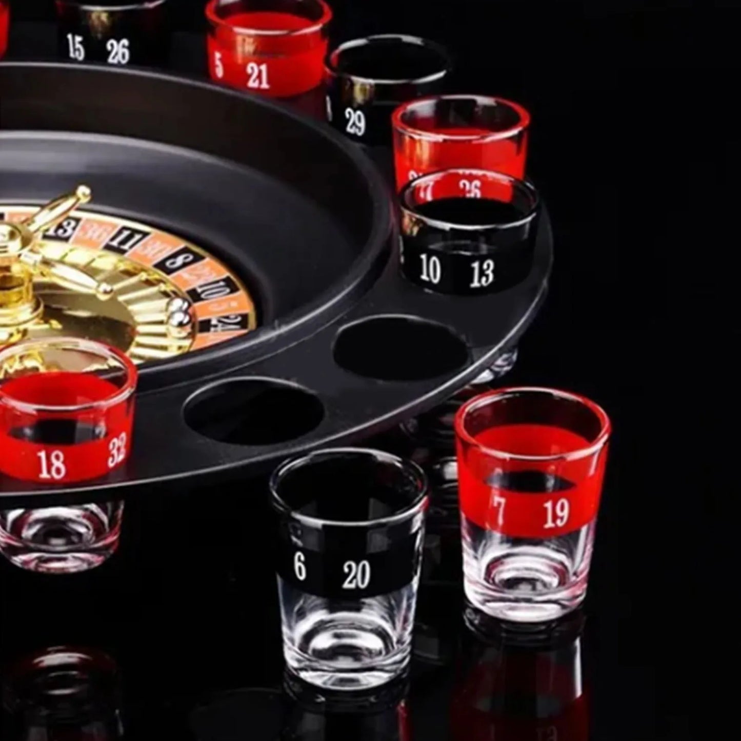 Vasos de chupito de 16 agujeros, copas de vino, juego de ruleta, juego de juegos para beber para fiestas, juego de ruleta de 16 chupitos, suministros para fiestas