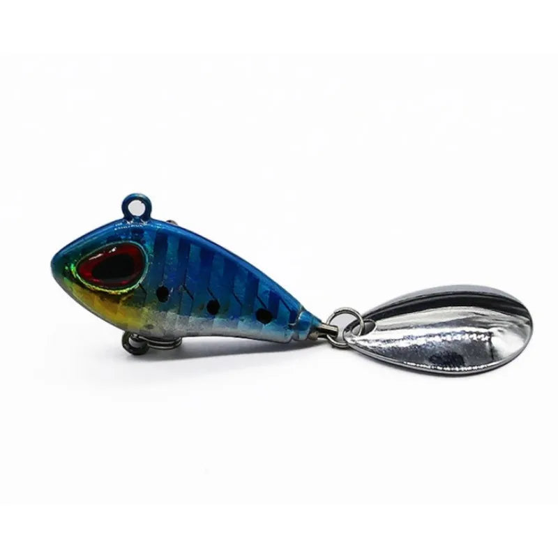 ZWICKE 1 pieza de señuelo de pesca Mini VIB de metal con cuchara, aparejo de pesca de invierno, crankbait, cebo giratorio vibratorio que se hunde, 6 g, 10 g, 17 g y 25 g