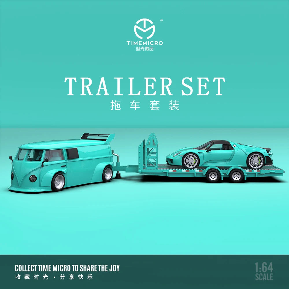 TimeMicro 1:64 918 Tiffany Blue Classic Coating Alloy Car Model Collection Version new in stock