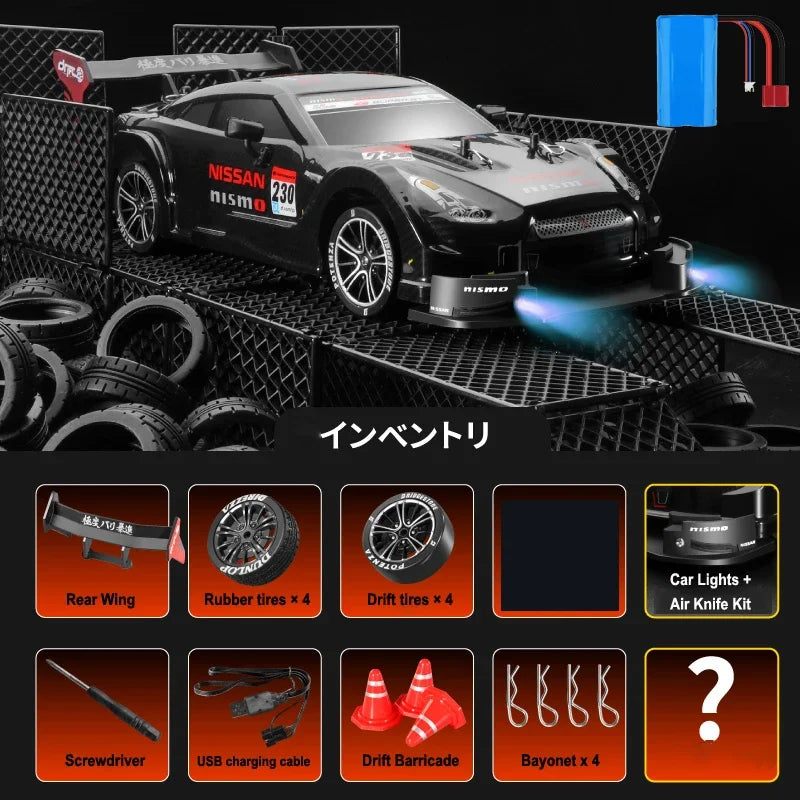 1:16 Nuevo coche de control remoto con tracción en las cuatro ruedas a media escala 4x4 30 km/h 2,4 G CVT RC Coche de juguete para niños Regalo de juguete