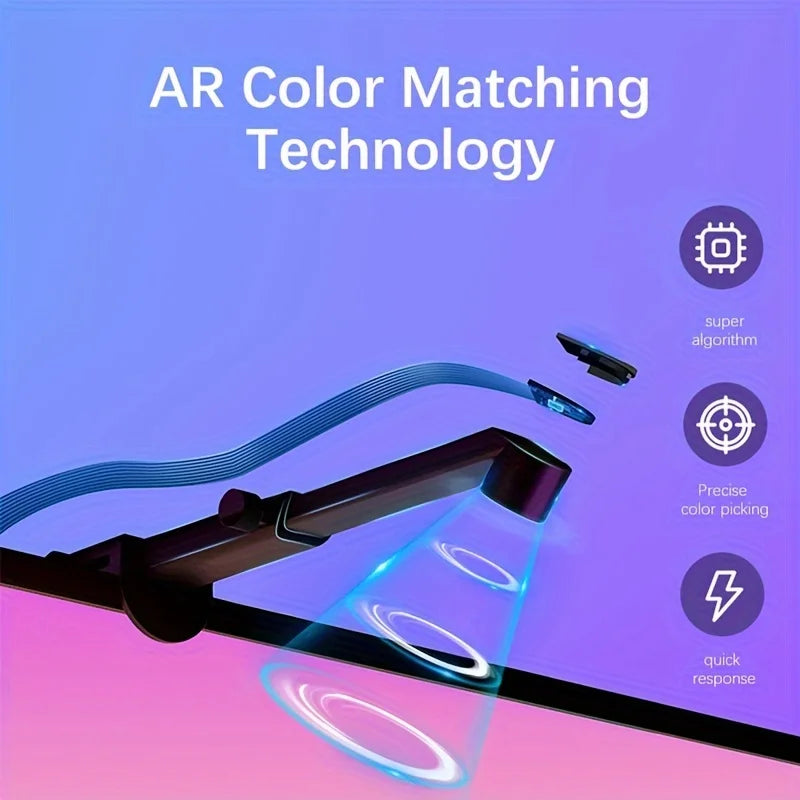 TV LED Backlight with AR Camera Color Gamut Sensor RGBIC Light Music Sync Strip For 55-85 Inch Monitors Light linkage Ambilight