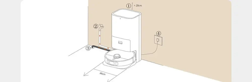 Aspiradoras robot XIAOMI MIJIA Omni 1S B116 Mop Base inteligente Máquina de eliminación de suciedad Recolección de polvo Autolimpieza Base vacía