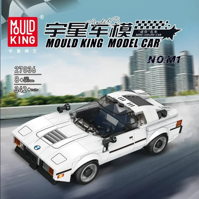 Yuxing-modelo mini-coche famoso, modelo de carreras deportivas, ocho cuadrículas, juguetes educativos para niños, bloques de construcción ensamblados
