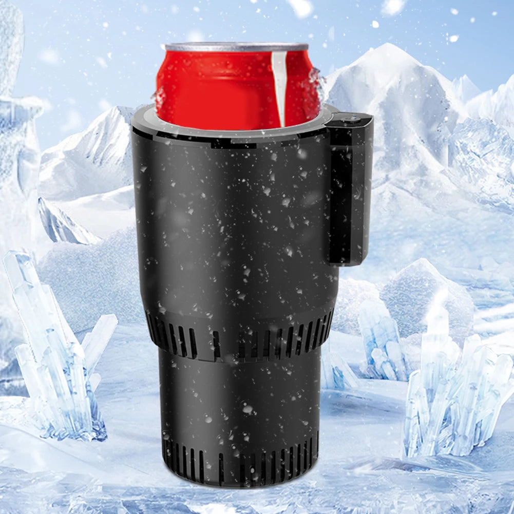 2 In 1 Car Cup Warmer Cooler Keep Beverage Cool Warm Smart Hot Cold Cup Auto Refrigerator Cooling Heating Cup for Road Tripper