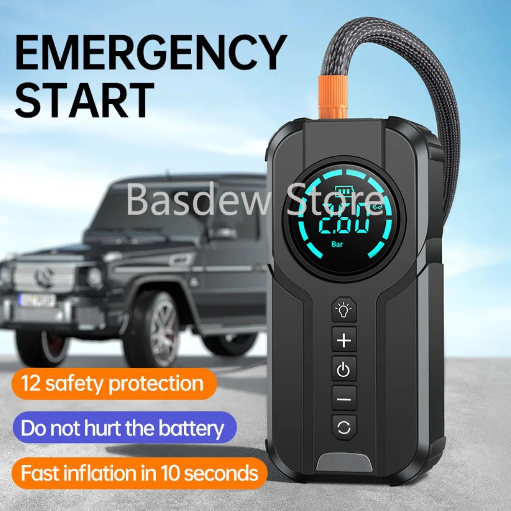 Car emergency starting power supply, inflation pump integrated power supply, multi-functional portable battery ignition