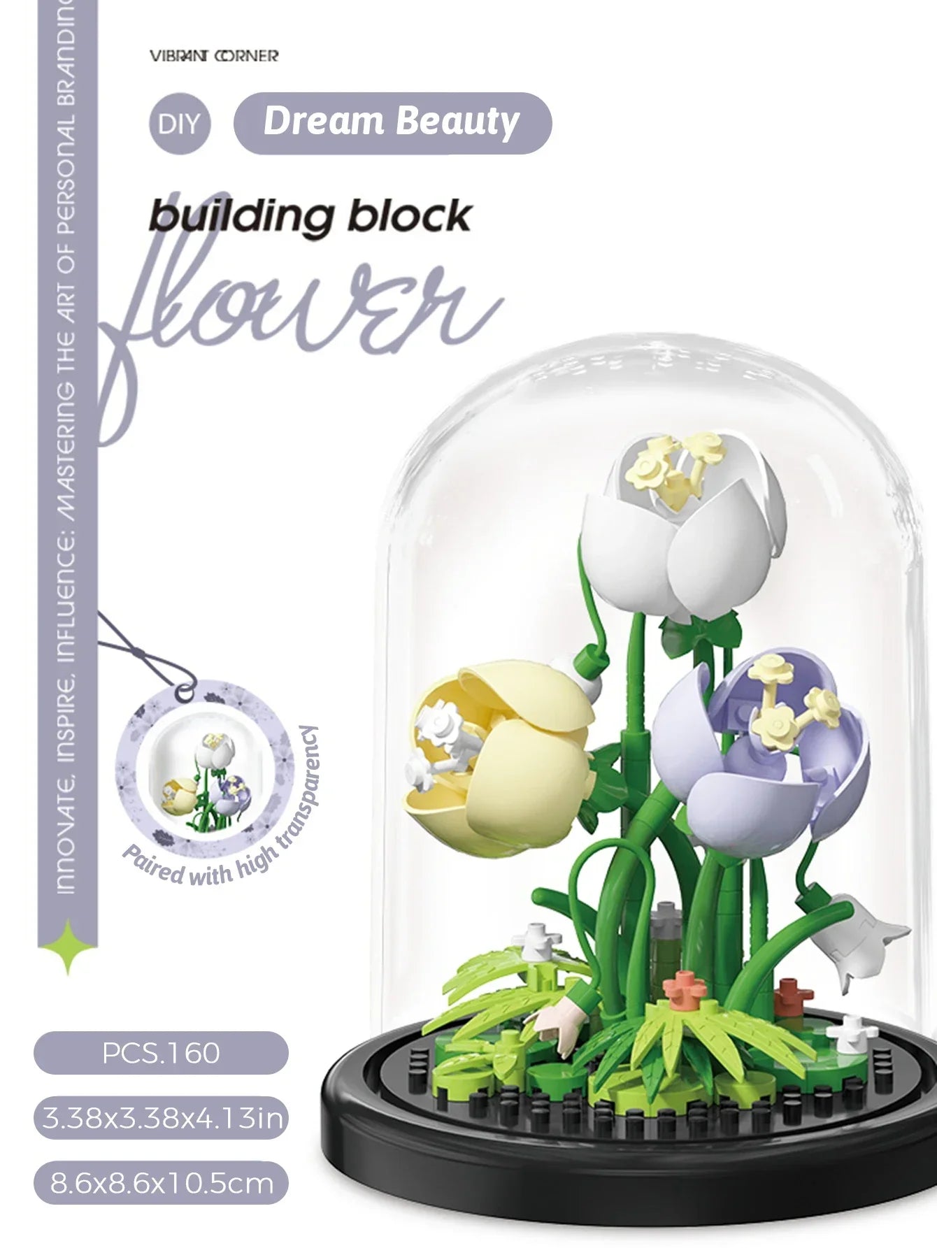 Building block bouquet assembly toy children's puzzle building block toy parent-child interactive desktop decoration
