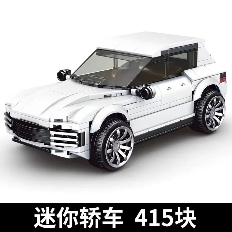 Yuxing-modelo mini-coche famoso, modelo de carreras deportivas, ocho cuadrículas, juguetes educativos para niños, bloques de construcción ensamblados