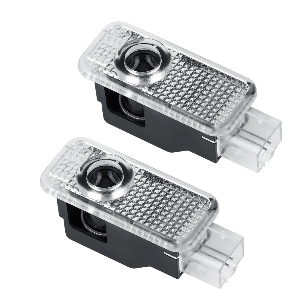 2PCS 3D LED Car Door Welcome Lights Decoration for AUDI SLINE RS S3 S4 S5 S6 QUATTRO A3 Q5 Auto Laser Projector Lamps Accessorie
