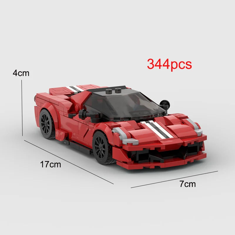 2022 Hot MOC Speed City Car Champion Racer Classic Supercar Building Blocks Brick Racing Super Technique Creative Garage DIY Set