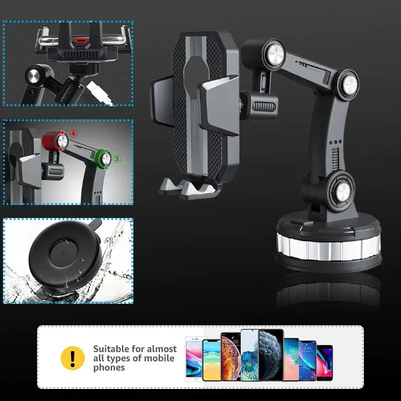 Super Adsorption Phone Holder universal Sucker Car Phone Holder Auto Windshield centre console suction cup car holder 360° Rotat