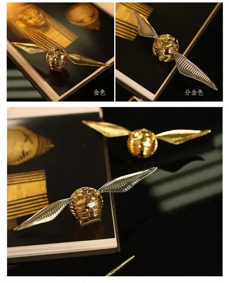 Proposal Ring Box Gold Snitch Wedding Wings Ring Boxes Luxury Gold Metal Jewelry Mystery Box Surprise Organizer for Small Things