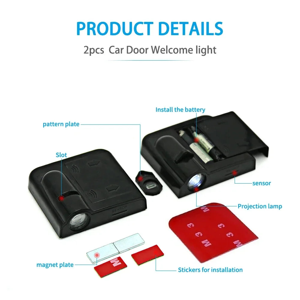2PCS LED Laser Projector For Qashqai J10 J11 J12 2021 2022 2023 Nismo Car Door Lights Auto Signal Lamps Accessories