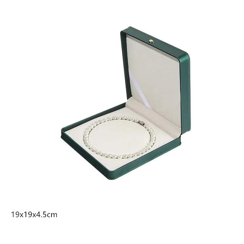 1 organizador de joyas de cuero, caja para anillos de boda, colgante, pulsera, collar, estuche de almacenamiento, embalaje de regalo, caja de exhibición al por mayor