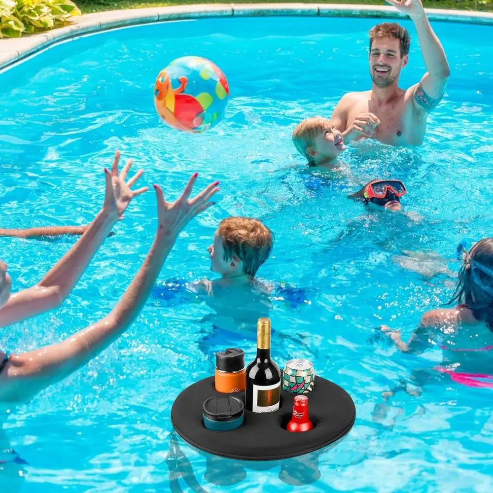 5 Holes Floating Drink Holder Hot Tub Drink Tray With Floating Tray For Pool Parties Beach Spa Hot Tub Drink Floaties Pool