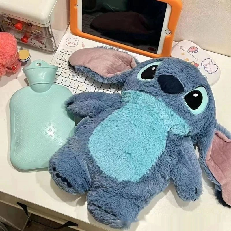 Bolsa de agua caliente de felpa extragrande con forma de puntada de Augo Animation, calentador de manos de invierno para estudiantes, bolsa de agua caliente de alto valor con dibujos animados para niñas