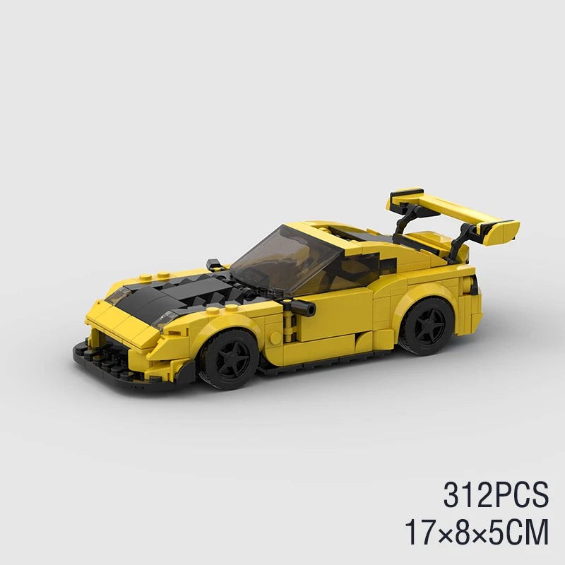 Supercar F1 City Speed Champions Racing Car RX-7 Model Building Blocks MOC Supercar Racers Vehicle Technique Bricks Kids Toys