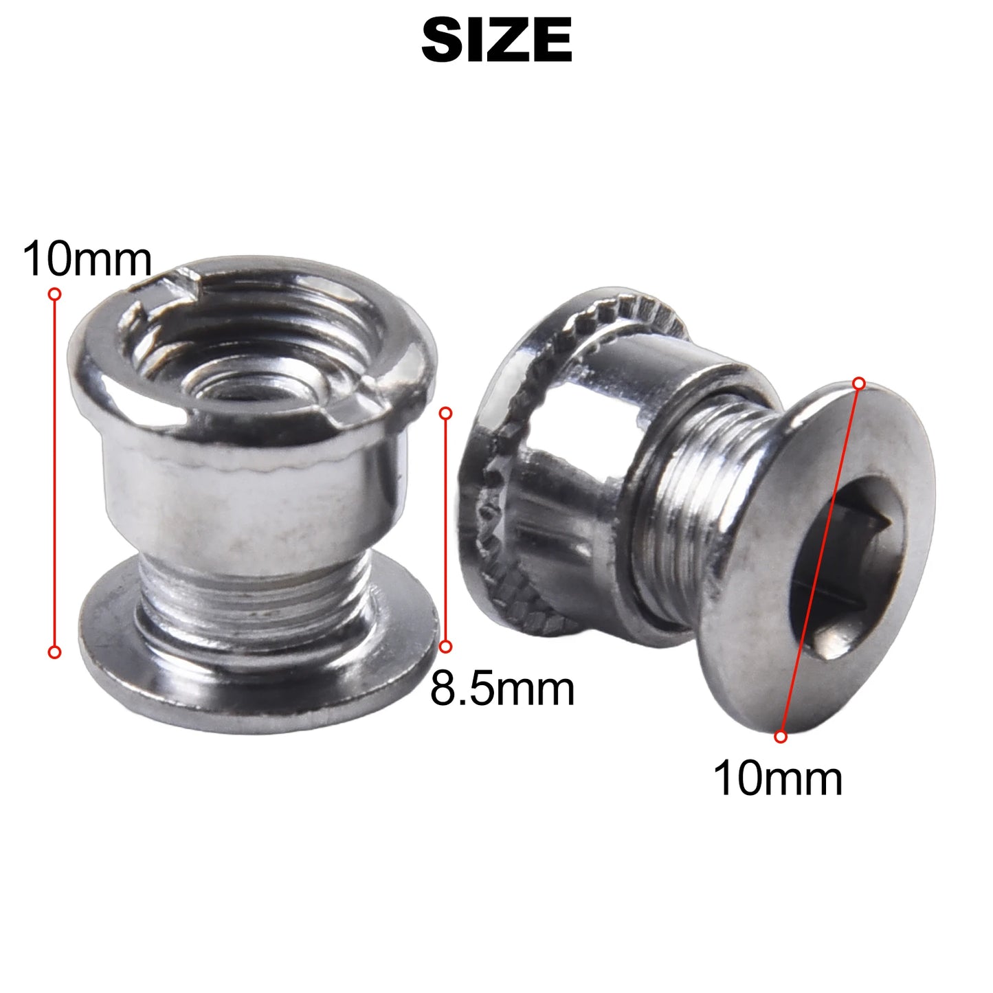 10 piezas de pernos para bielas de bicicleta, pernos simples, dobles y triples, tornillos de acero para platos y platos, tornillos para platos y tuercas, accesorios para bicicletas