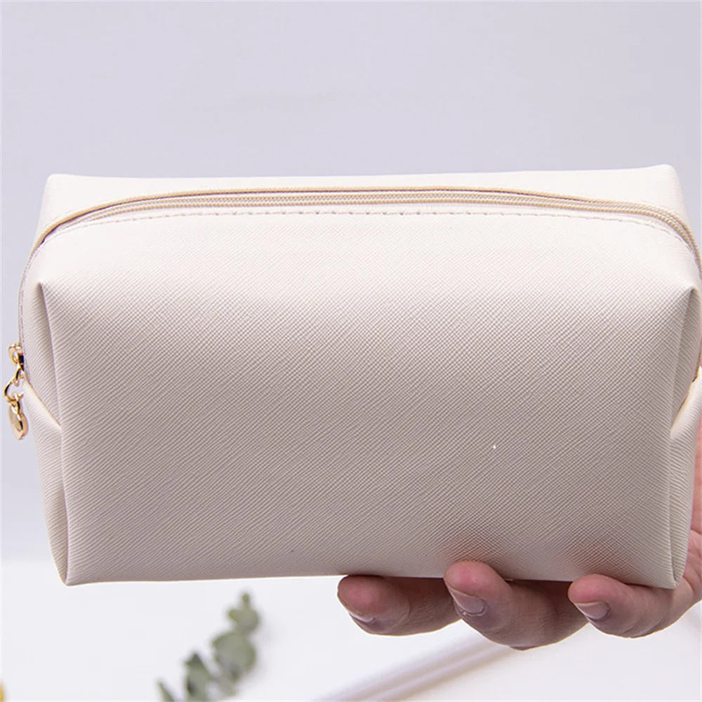 1 ~ 10 piezas de neceser pequeño para mujer, de piel sintética, resistente al agua, con cremallera, bolsa de maquillaje, organizador de maquillaje de viaje, estuche de belleza