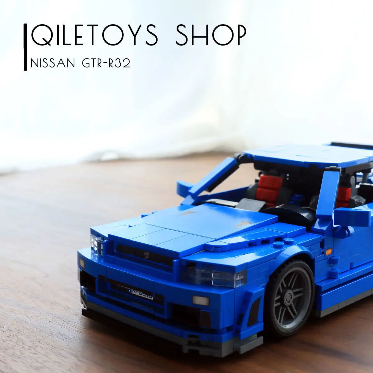 Technical building block bricks japan sport car nissans GTR R34 JDM retro model pull back vehicel toys collection for boys gifts