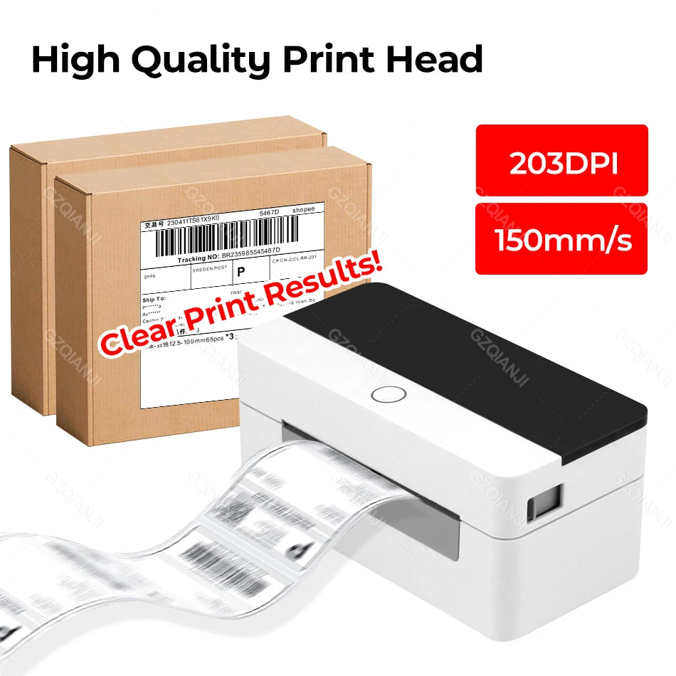 Impresora térmica de etiquetas X-Printer D463B de 80 mm, máquina para fabricar etiquetas de envío de 110 mm, USB, Bluetooth, impresión de códigos de barras de 3 o 4 pulgadas