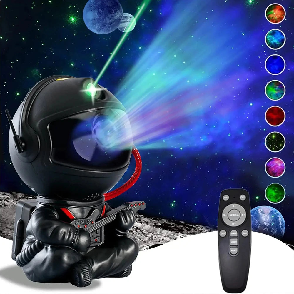 Projecteur d'étoiles, veilleuse de galaxie, projecteur d'astronautes, projecteur d'espace avec télécommande pour nébuleuse, pour chambre à coucher et maison