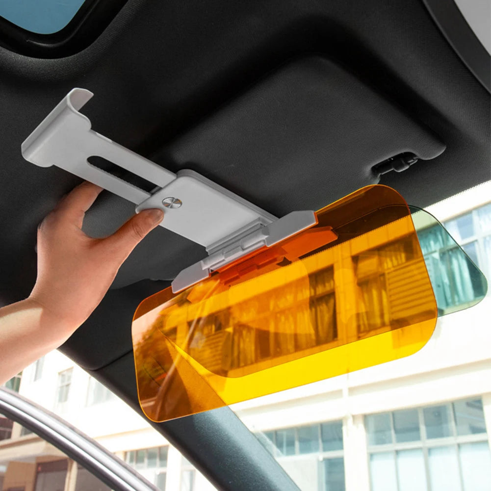 Anti-Dazzle Car Sun Visor UV Blocking Anti Glare Sun Shade Adjustable Polarized Sunshade Day and Night Dual Use Sun Blocker