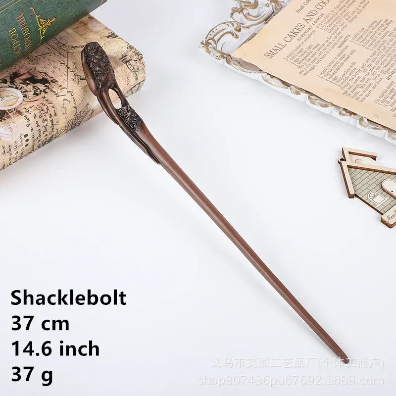 36 Styles Harry Magic Wand Resin Material Built in Steel Core Dumbledore Staff Cosplay Voldemort Props Christmas Gift Kid