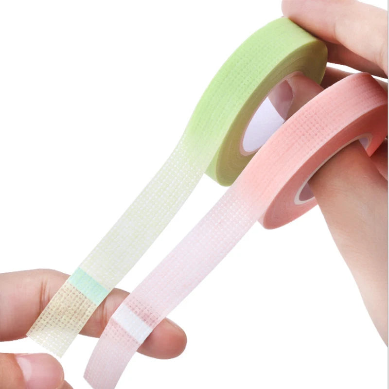 1 cinta para extensión de pestañas, cinta microporosa para pestañas, suministros para extensiones, parches para pestañas no tejidos transpirables, cintas, herramientas de maquillaje