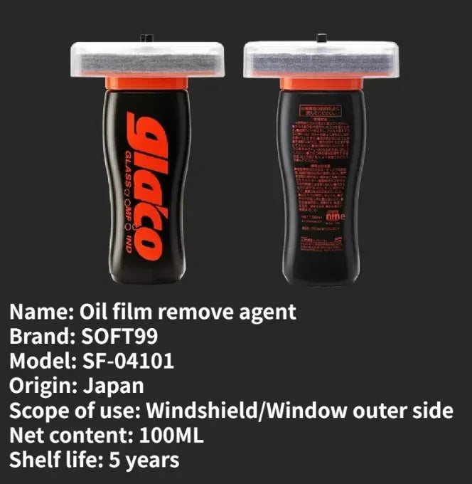 Eliminador de película de aceite para parabrisas de coche Soft99 de 100 ml, repelente de lluvia, revestimiento antilluvia para vidrios de Japón, tratamiento antilluvia
