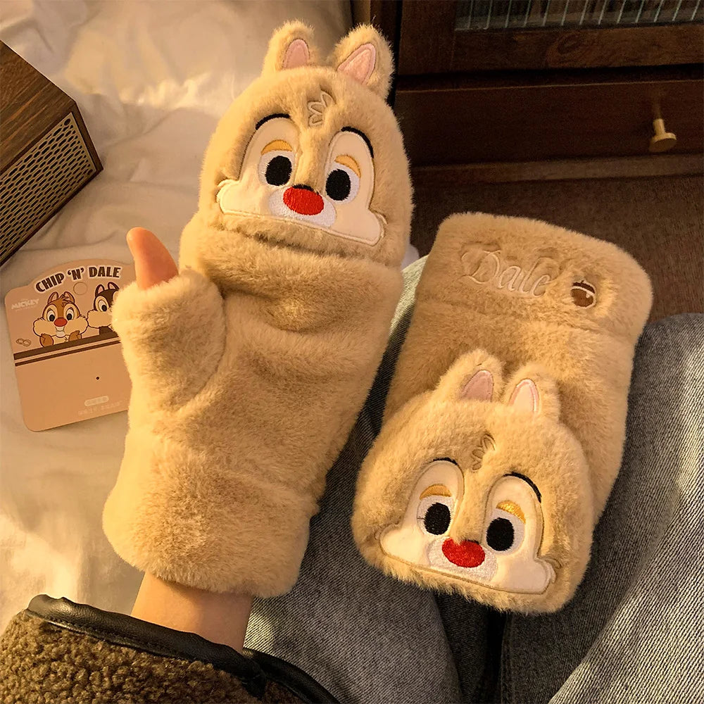 Original Disney Stitch Alex Didi Ear Muffs Gloves Plush Windproof Warm Cute 2024 New Ear Bags Children Ear Cover Winter Kid Gift