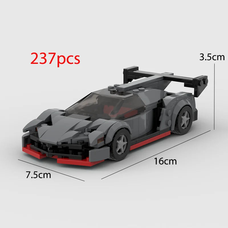 2022 Hot MOC Speed City Car Champion Racer Classic Supercar Building Blocks Brick Racing Super Technique Creative Garage DIY Set