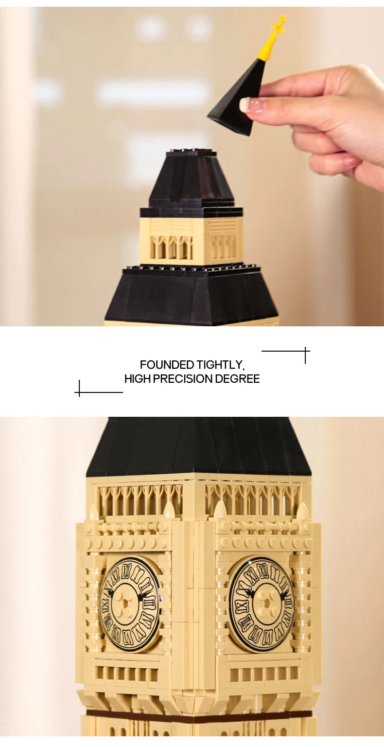 1666 pièces Briques Modèle Londres Big Ben Blocs de Construction Architecture Mondiale Construction Créative Cadeau Jouets Pour Enfants Adultes 5216