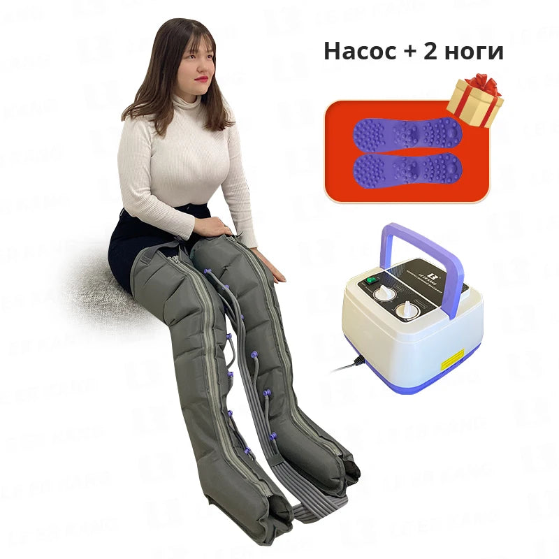 6-chamber Electric Airbag Pressure Massager Wraps Arm Waist Leg Foot Massage Varicose Veins lymphatic drainage device
