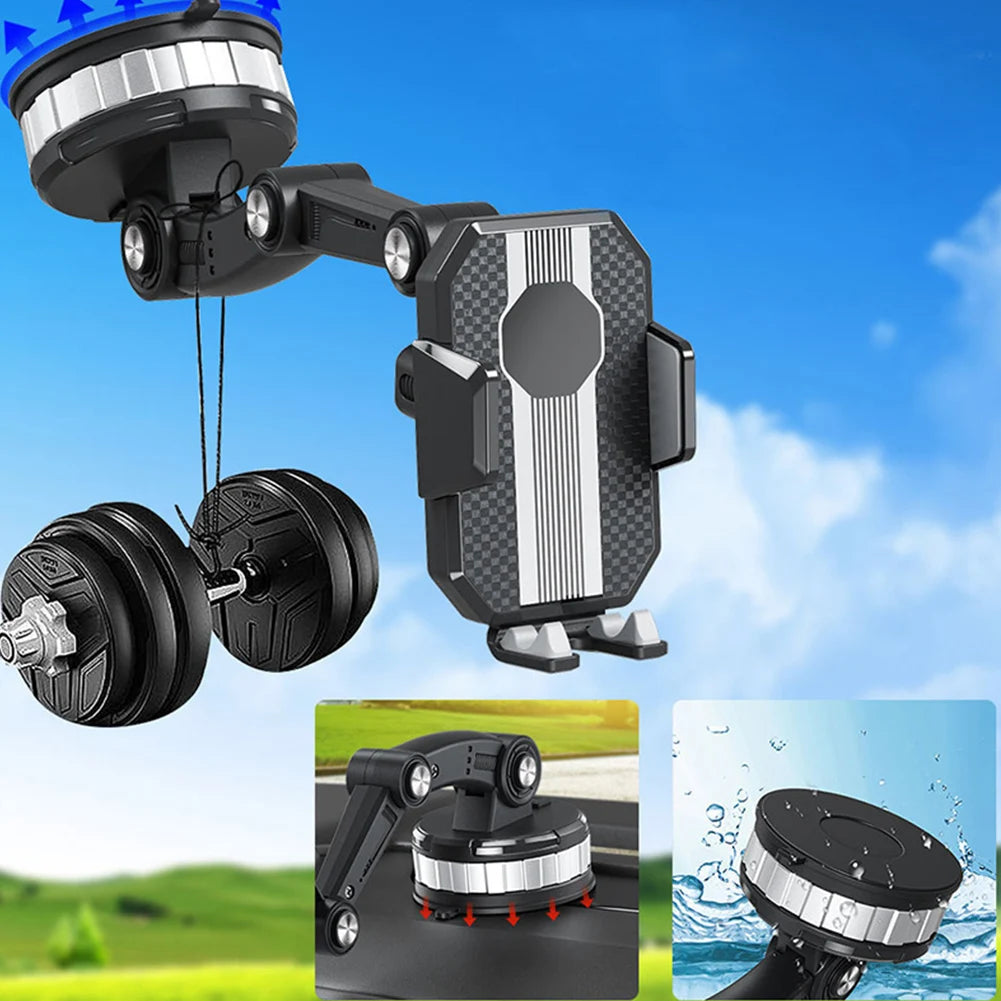 360° Rotation Universal Car Phone Holder Moblie Windshield Mount For iPhone Samsung Xiaomi Hand Free Driving Car Phone Stand